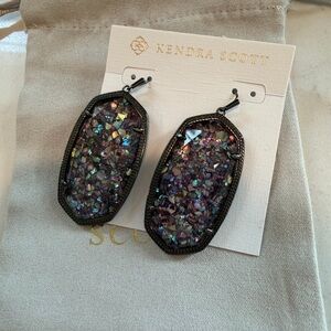 Kendra Scott prototype Danielle Earrings in purple crushed abalone